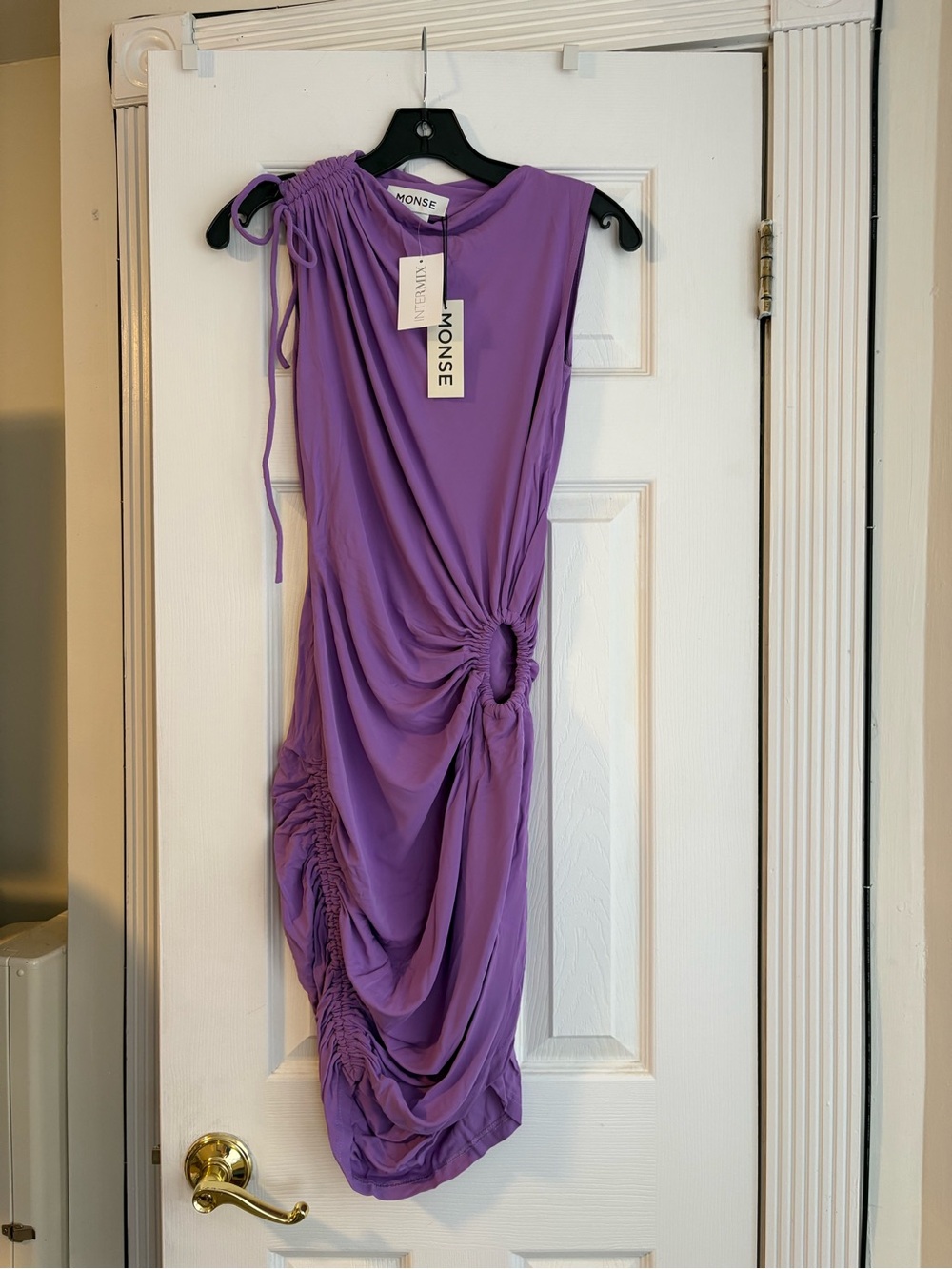 NWT MONSE Ruched Mini Dress - Picture 2 of 4
